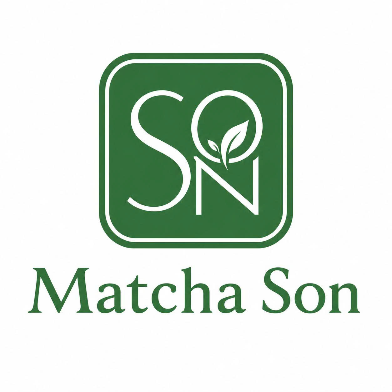 Logo Matcha Son — matcha · trà · cà phê · bánh
